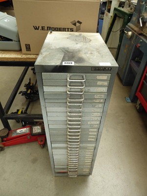 Lot 4469 - Bisley 30 drawer office/workshop filing cabinet