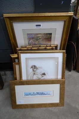Lot 5099 - Quantity of Chinese floral prints, plus study...