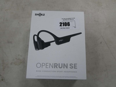 Lot 2106 - Boxed pair of Shokz open run SE bone...