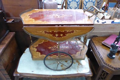 Lot 5106 - Italian inlaid two-tier tea trolley