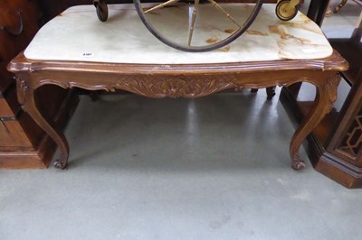 Lot 5107 - Marble-topped coffee table