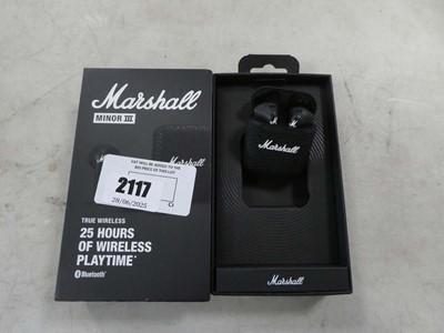 Lot 2117 - Boxed pair of Marshall Minor 3 wireless...