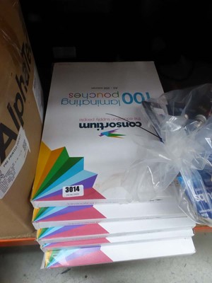 Lot 3014 - Approx. 5 packs of laminating pouches