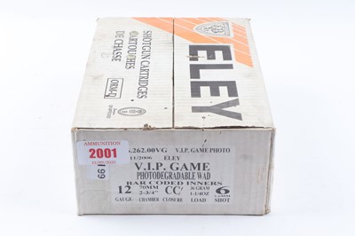 Lot 2001 - (S2) 250 x 12 bore Eley VIP Game 36g no.6 shot...