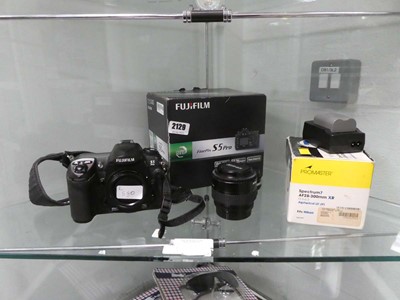 Lot 2129 - Fujifilm S5 pro Finepix with Nikon lenses,...