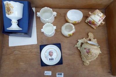 Lot 5131 - Pope Royal Worcester dish with commemorative...