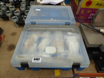 Lot 4487 - 3 tool boxes containing an assortment of items...