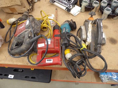 Lot 4488 - 2 Hilti TE25 110v SDS drills, a Makita 110v...