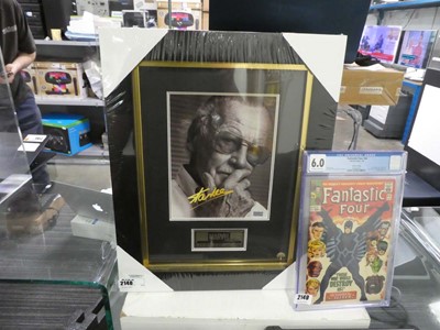 Lot 2148 - Framed signed photo of Stan Lee