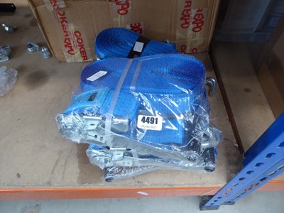 Lot 4491 - Qty of blue ratchet straps