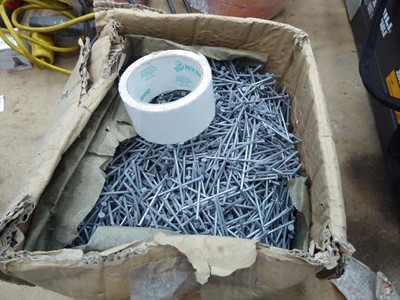 Lot 4494 - Box containing a qty of galvanised nails