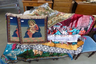 Lot 5149 - A pair of tapestries 'Madonna and Child', with...