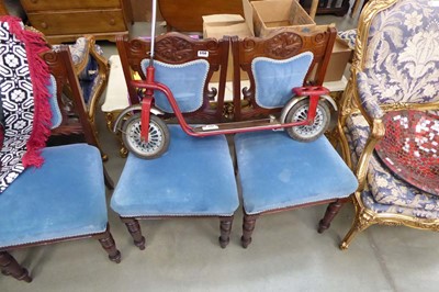 Lot 5150 - 6 x upholstered and carved Victorian dining...