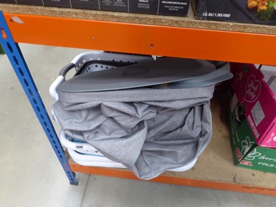 Lot 3080 - Stack of space saving laundry baskets, plus...