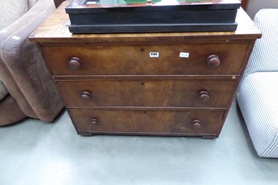 Lot 5156 - A Victorian Mahogany chest of three drawers