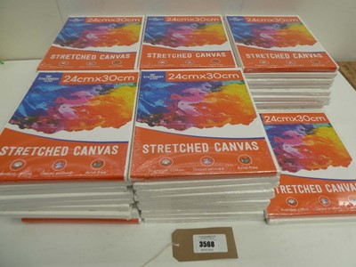 Lot 3568 - 52 stretched canvases 24cm x 30cm