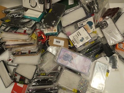 Lot 2423 - Assorted smartphone accessories; cases /...