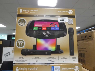 Lot 2191 - Boxed wifi karaoke hub singing machine