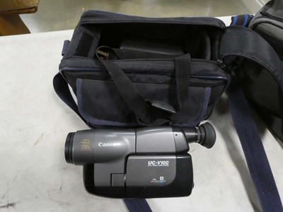 Lot 2238 - Canon camcorder with a JVC camcorder, both in...