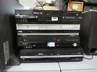 Lot 2196 - Selection of dvd and vhs players, Toshiba...