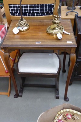 Lot 5169 - An Edwardian side table on cabriole supports...