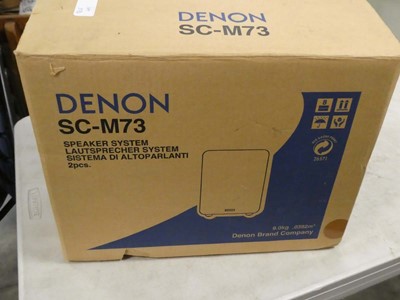 Lot 2243 - Box containing 2 Denon SCM73 speakers