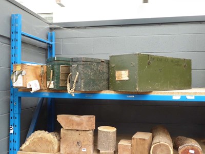 Lot 4508 - 4 assorted wooden military style ammo boxes