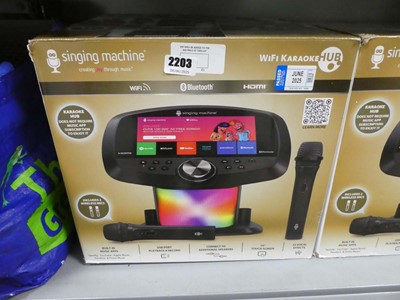 Lot 2203 - Wifi karaoke hub singing machine boxed