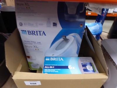Lot 3134 - Box of Brita water filter jug and cartridges