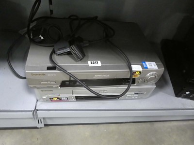 Lot 2217 - 2 Panasonic VHS players