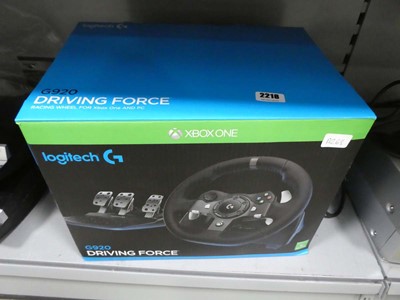 Lot 2218 - Logitech X-box One G920 driving force steering...