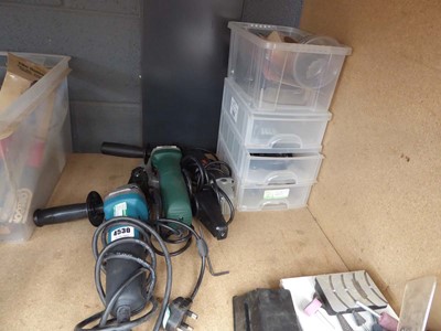 Lot 4530 - Bosch PWS 650 240v angle grinder, a Makita...