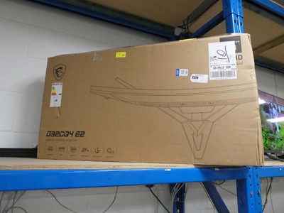 Lot 2275 - Boxed MSi G32 CQ4E2 32" curved gaming monitor