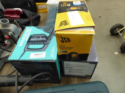 Lot 4583 - JCB detail sander, Miko compressed air duster...