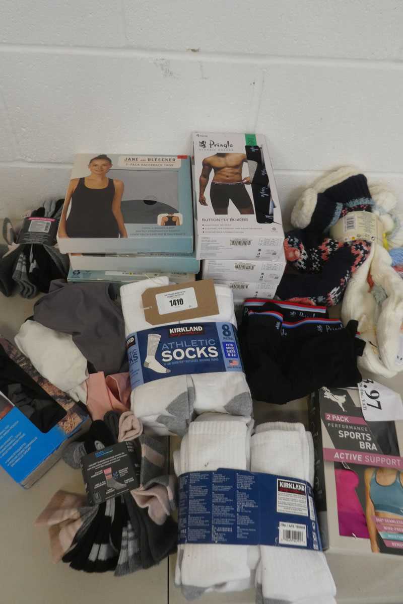 Lot 1410 - Mixed lot of mens and womens underwear, socks,...