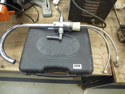 Lot 4596 - Portable gas camping stove and kitchen mixer tap