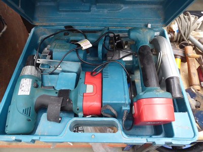 Lot 4618 - Makita cordless toolset inc, circular saw,...
