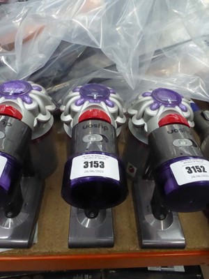 Lot 3153 - Handheld Dyson V8 with pole, attachments - no...