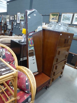 Lot 5202 - Reproduction mahogany cheval mirror with...
