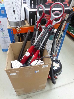 Lot 3178 - Box of loose shark steam mops and vacuum...