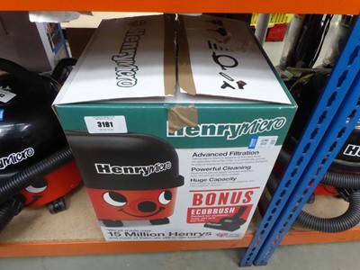 Lot 3181 - Henry Micro Vacuum Cleaner with box