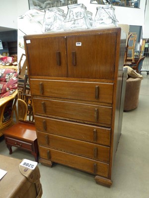 Lot 5204 - Oak Tallboy with 5 drawers under