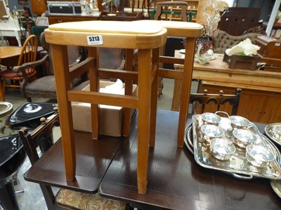 Lot 5213 - Pair of beach kitchen stools
