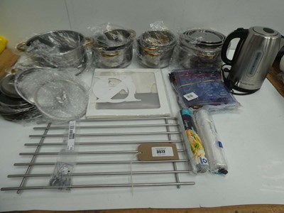 Lot 3572 - Quantity of lidded cooking pots, Russel Hobbs...