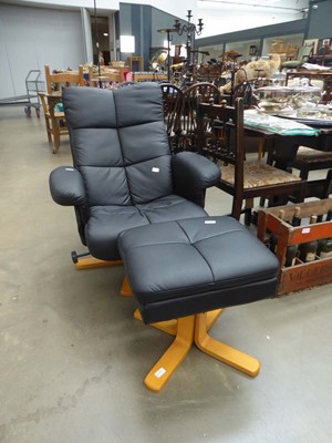 Lot 5217 - Adjustable armchair plus a matching footstool