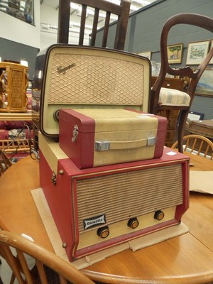 Lot 5222 - 2 vintage radios plus a Darnset record player