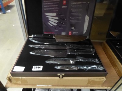 Lot 3244 - 5 piece steel knife set