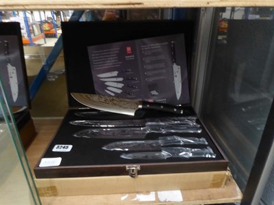 Lot 3245 - 5 piece steel knife set