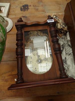 Lot 5235 - Wall clock with painted dial