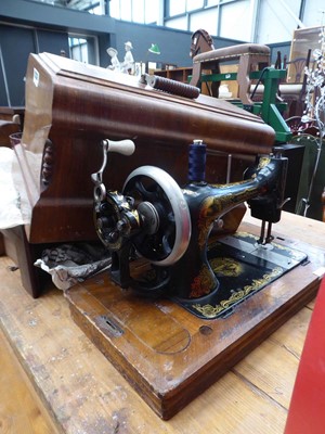 Lot 5236 - Cased sewing machine
